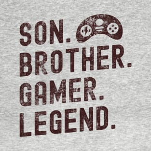 Son Brother Gamer Funny Video Games Lovers T-Shirt